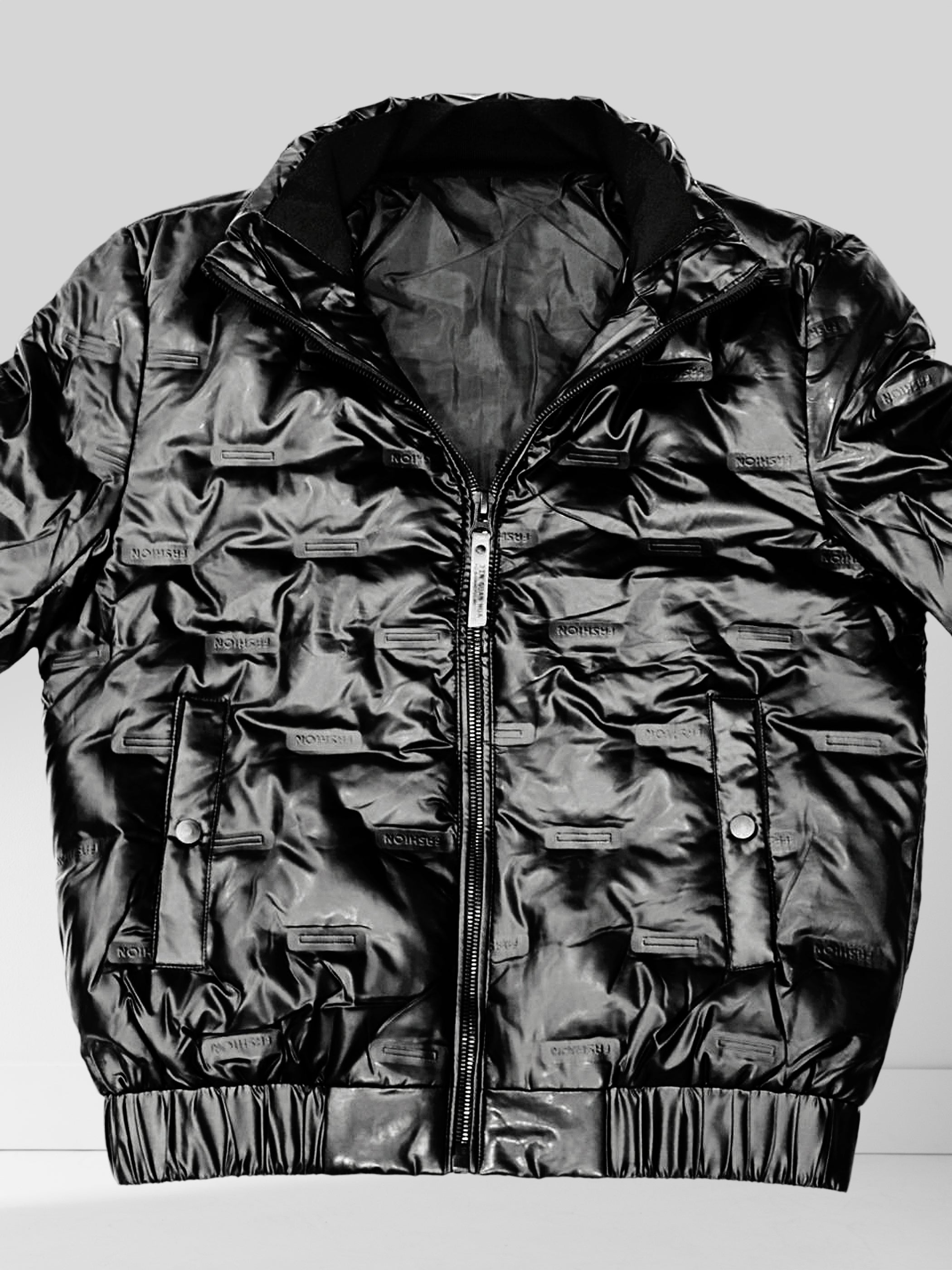 Black Shine Bomber jacket
