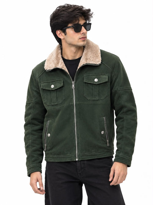 Sweat leather jacket