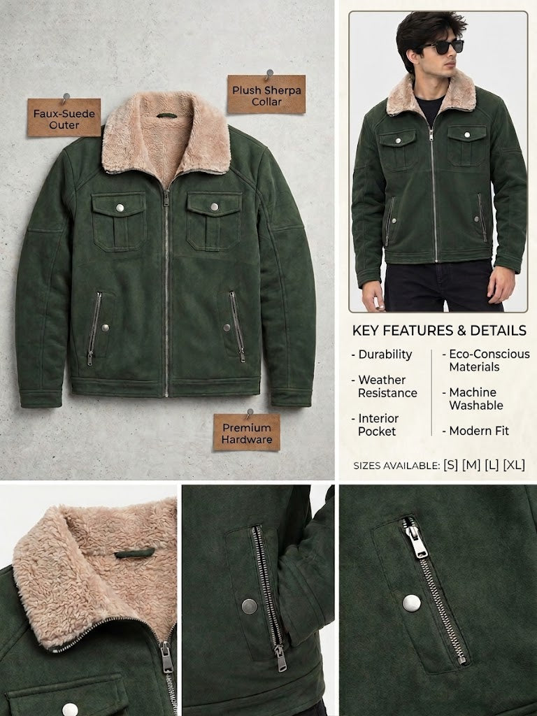Sweat leather jacket